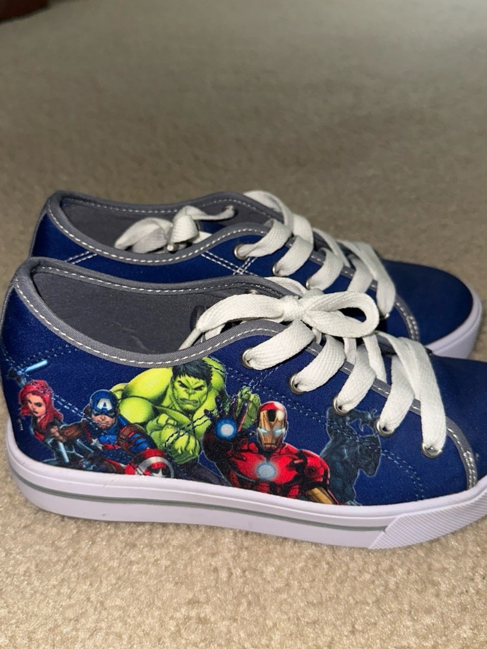 Heelys Blue Kids Sneakers with Marvel Avengers Graphics